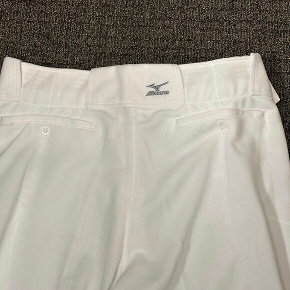 NWT Mizuno Pants Men’s Sz XL Baseball Uniform Hemmed Bottom White‎ See Details - Picture 7 of 12